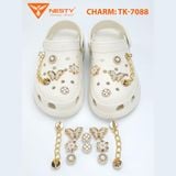  Bộ charm sticker trang trí gắn dép theo chủ đề- Chất liêu nhựa xi mạ cao cấp, cao su, nhựa PVC 