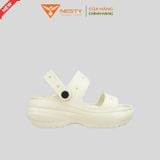  [Tặng 10 Sticker] Dép Hai Quai Nữ Đế Cao 7CM NESTY Kiểu Dáng Basic Sục Đế Cao Mềm Chống Trượt NE10 Cao Su 