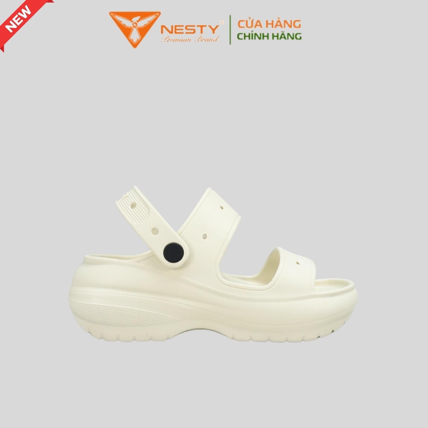  [Tặng 10 Sticker] Dép Hai Quai Nữ Đế Cao 7CM NESTY Kiểu Dáng Basic Sục Đế Cao Mềm Chống Trượt NE10 Cao Su 
