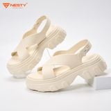  DÉP SANDAL ĐẾ CAO QUAI CHÉO CAO CẤP NHÃN HIỆU NESTY MÃ NE24 