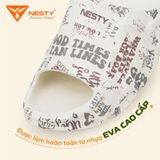  Dép Bánh Mì NESTY In Họa Tiết Chữ Thời Trang Phong Cách Dép Quai Ngang Năng Động Đế Eva Chống Trượt NE05-2 Slipper DéP Hoa 
