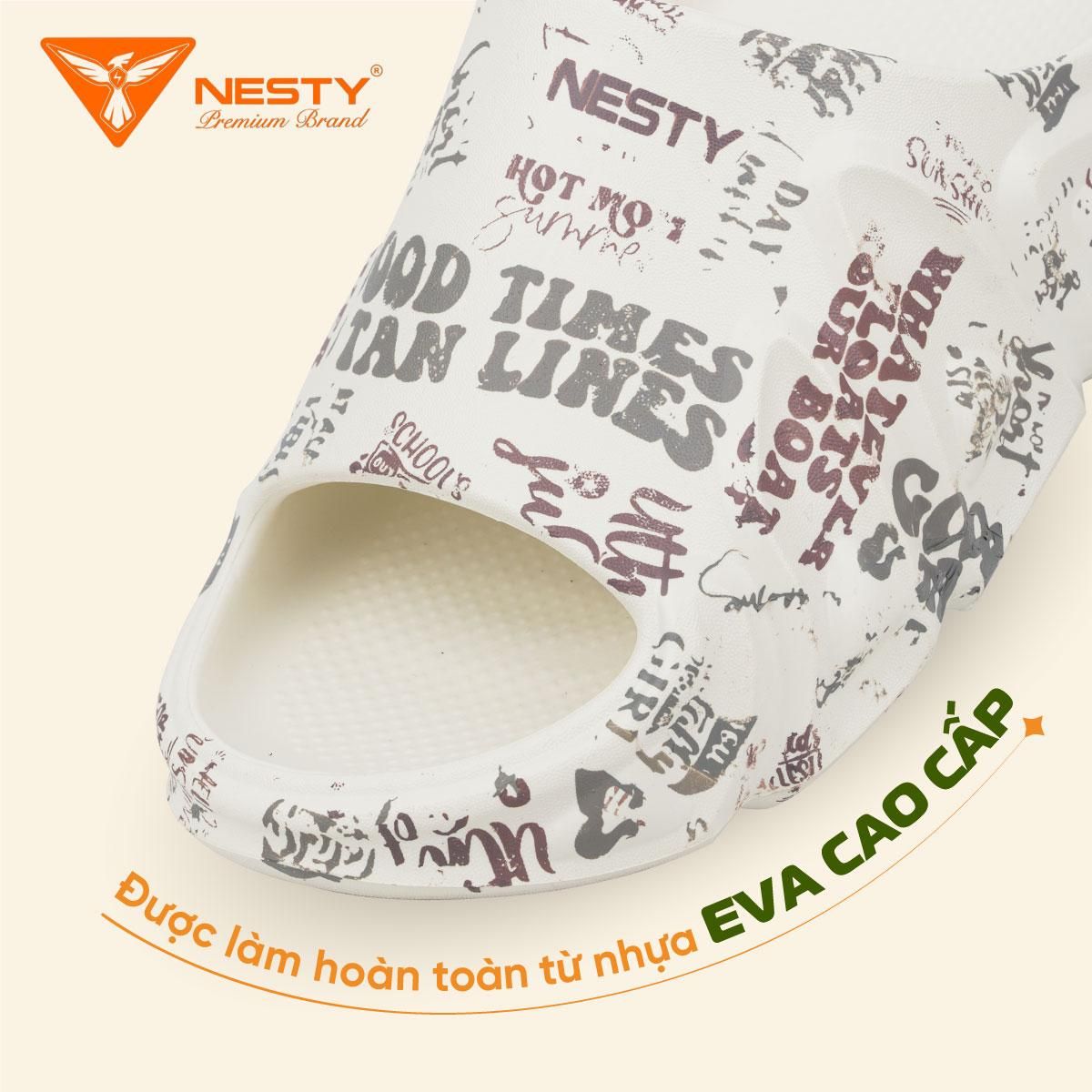  Dép Bánh Mì NESTY In Họa Tiết Chữ Thời Trang Phong Cách Dép Quai Ngang Năng Động Đế Eva Chống Trượt NE05-2 Slipper DéP Hoa 