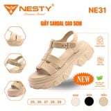  DÉP SANDAL ĐẾ CAO QUAI NGANG CAO CẤP THƯƠNG HIỆU NESTY MÃ NE31 