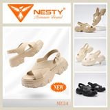  DÉP SANDAL ĐẾ CAO QUAI CHÉO CAO CẤP NHÃN HIỆU NESTY MÃ NE24 