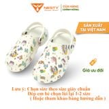  Dép Sục Nữ Nam NESTY Họa Tiết Hình Mini Kiểu Dáng Sục Đế Cao Eva Mềm Mại Chống Trơn NE01-6 Hoa Đế Bằng 
