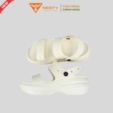  [Tặng 10 Sticker] Dép Hai Quai Nữ Đế Cao 7CM NESTY Kiểu Dáng Basic Sục Đế Cao Mềm Chống Trượt NE10 Cao Su 