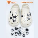  Bộ charm sticker trang trí gắn dép theo chủ đề- Chất liêu nhựa xi mạ cao cấp, cao su, nhựa PVC 