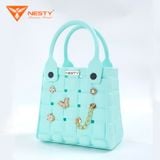  Túi Xách Tay NESTY Đính Kèm Charm Nữ Tính Sang Trọng Hiện Đại Chất Liêu EVA Mềm Mại Chống Thấm Nước TX-06 