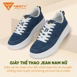  Giày Sneaker Nữ Xanh Jeans NESTY Đi Làm Đi Chơi Năng Động Chuẩn Form 