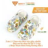  DÉP SỤC NESTY UNISEX IN CHỦ ĐỀ ROCK MUSIC FULL SIZE CHO CẢ GIA ĐÌNH NE01-7 DéP Sandal Đế Bằng Nam Hoa 