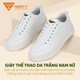  Giày Sneaker Nữ Trắng Đen Kem NESTY Chất Liệu Cao Su Tổng Hợp Siêu Nhẹ 