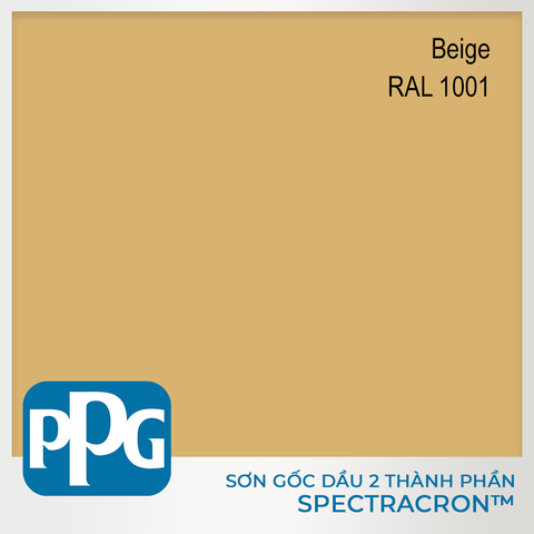 RAL 1001 Sơn PU 2 thành phần PPG - màu Beige độ bóng Vừa | VNDF12-1001