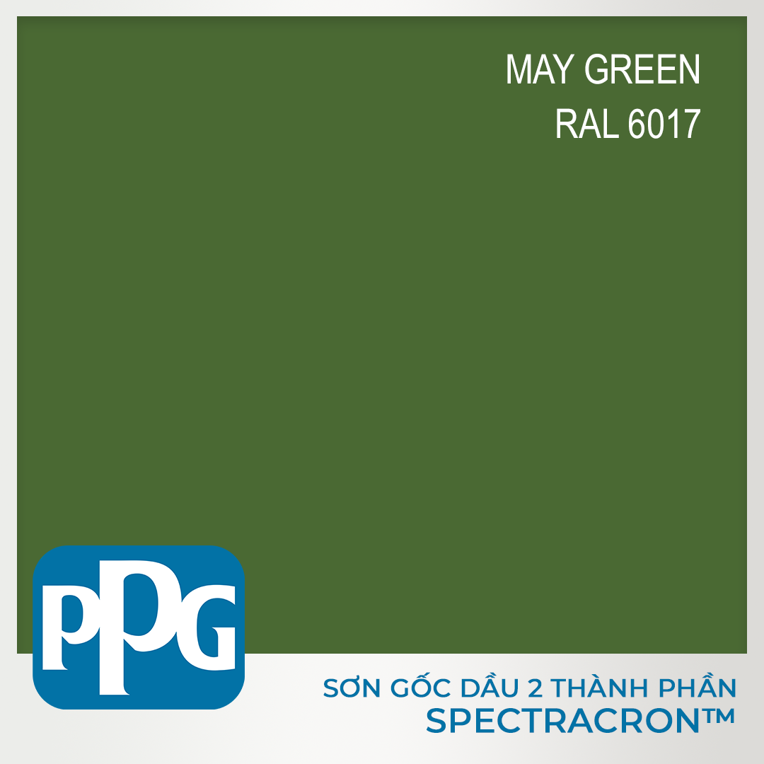  RAL 6017 Sơn PU 2 thành phần PPG - màu May Green độ bóng Vừa | VNDF12-6017 