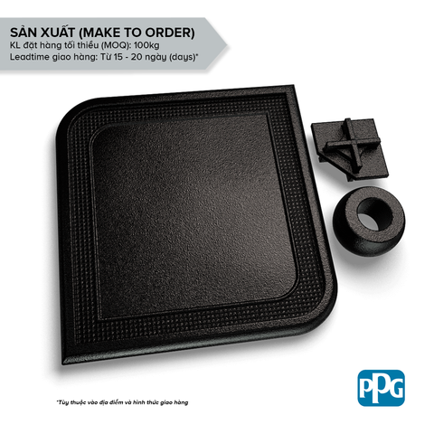 RAL 9005 Sơn bột tĩnh điện PPG ENVIROCRON™ màu Đen bề mặt Sần cát  | PCFM-90168