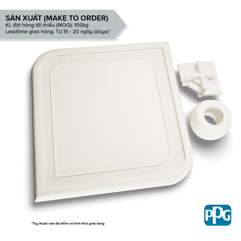 RAL 120-4 Sơn bột tĩnh điện PPG ENVIROCRON™ màu Trắng bề mặt Láng độ bóng Mờ | PCFV-80871