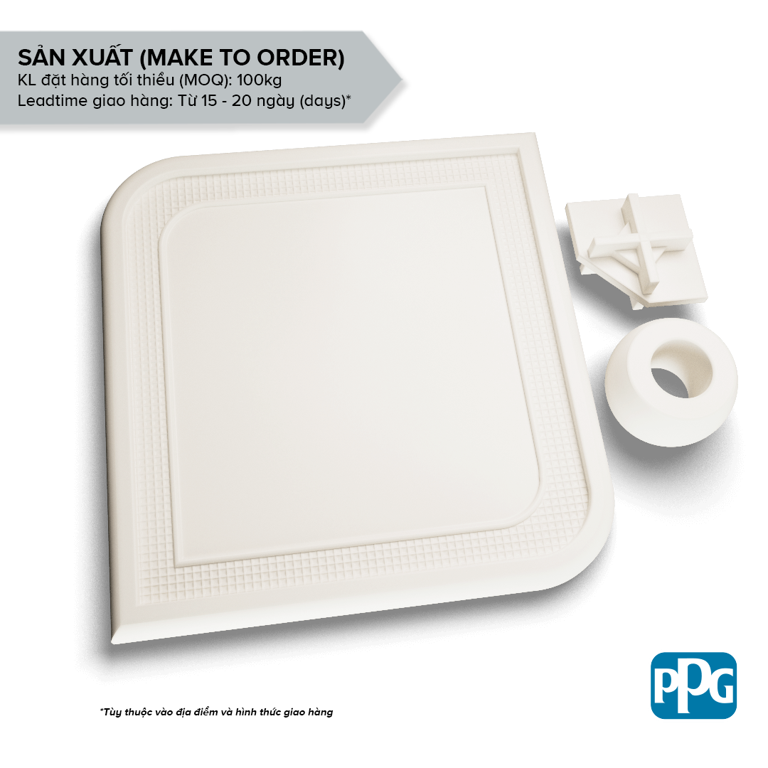  RAL 120-4 Sơn bột tĩnh điện PPG ENVIROCRON™ màu Trắng bề mặt Láng độ bóng Mờ | PCFV-80871 