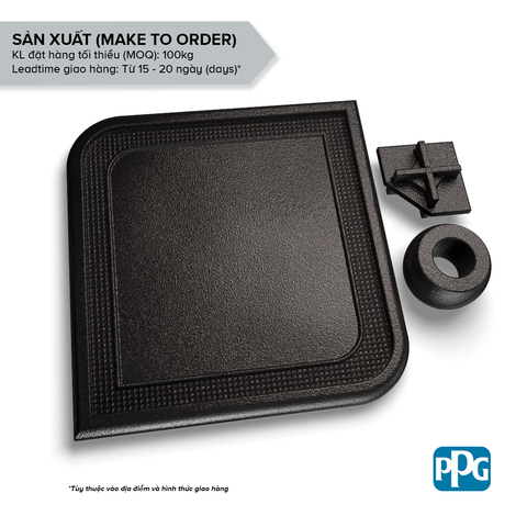 RAL 9017 Sơn bột tĩnh điện PPG ENVIROCRON™ màu Đen bề mặt Sần cát độ bóng Vừa | PCTM-90140J