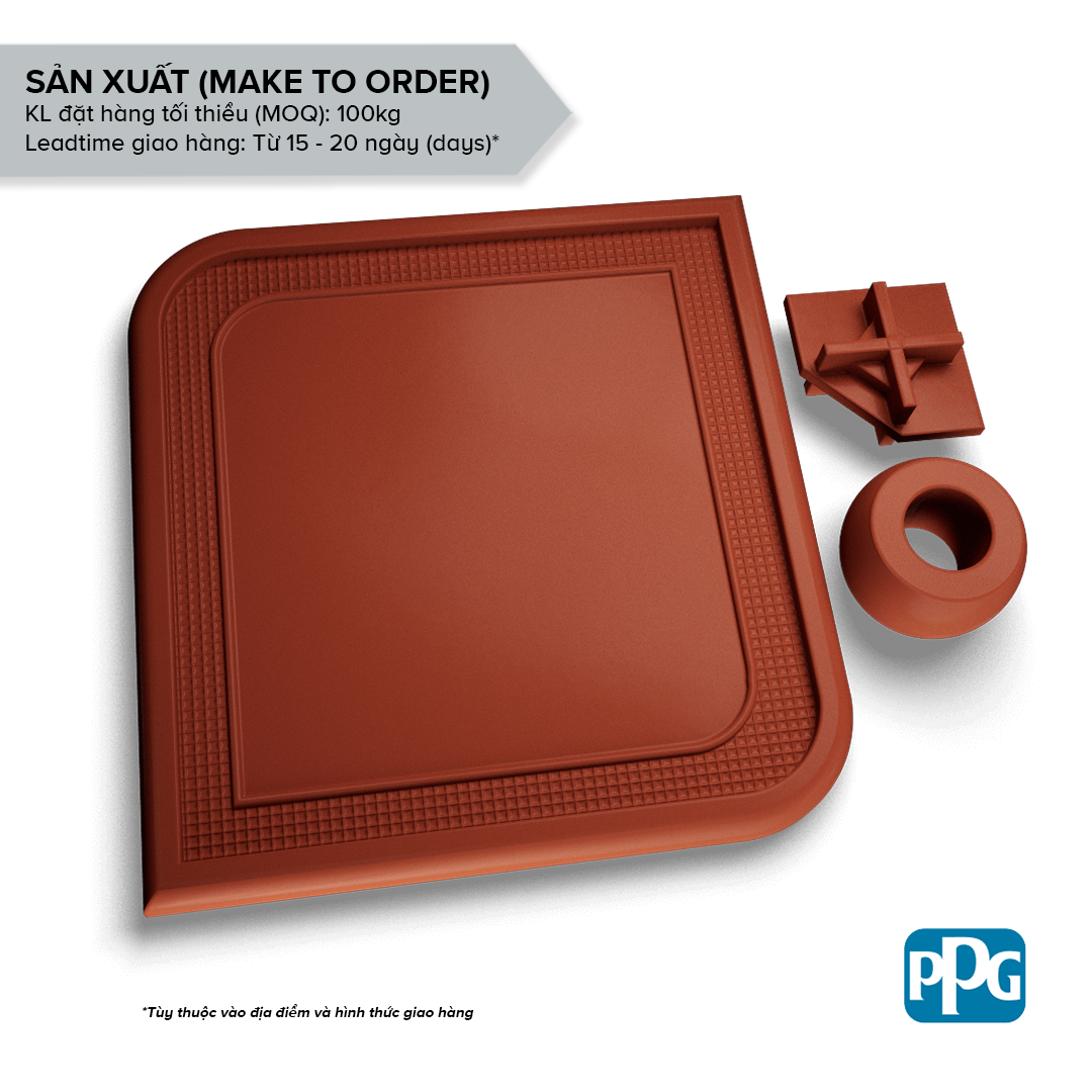  RAL 8004 Sơn bột tĩnh điện PPG ENVIROCRON™ màu Nâu bề mặt Láng độ bóng Thấp | PCTV-20012A 