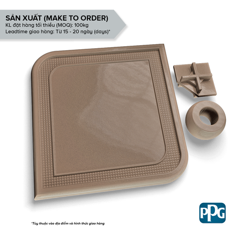 RAL 1035 Sơn bột tĩnh điện PPG ENVIROCRON™ màu Nâu bề mặt Nhăn búa độ bóng Cao | PCTV-20177