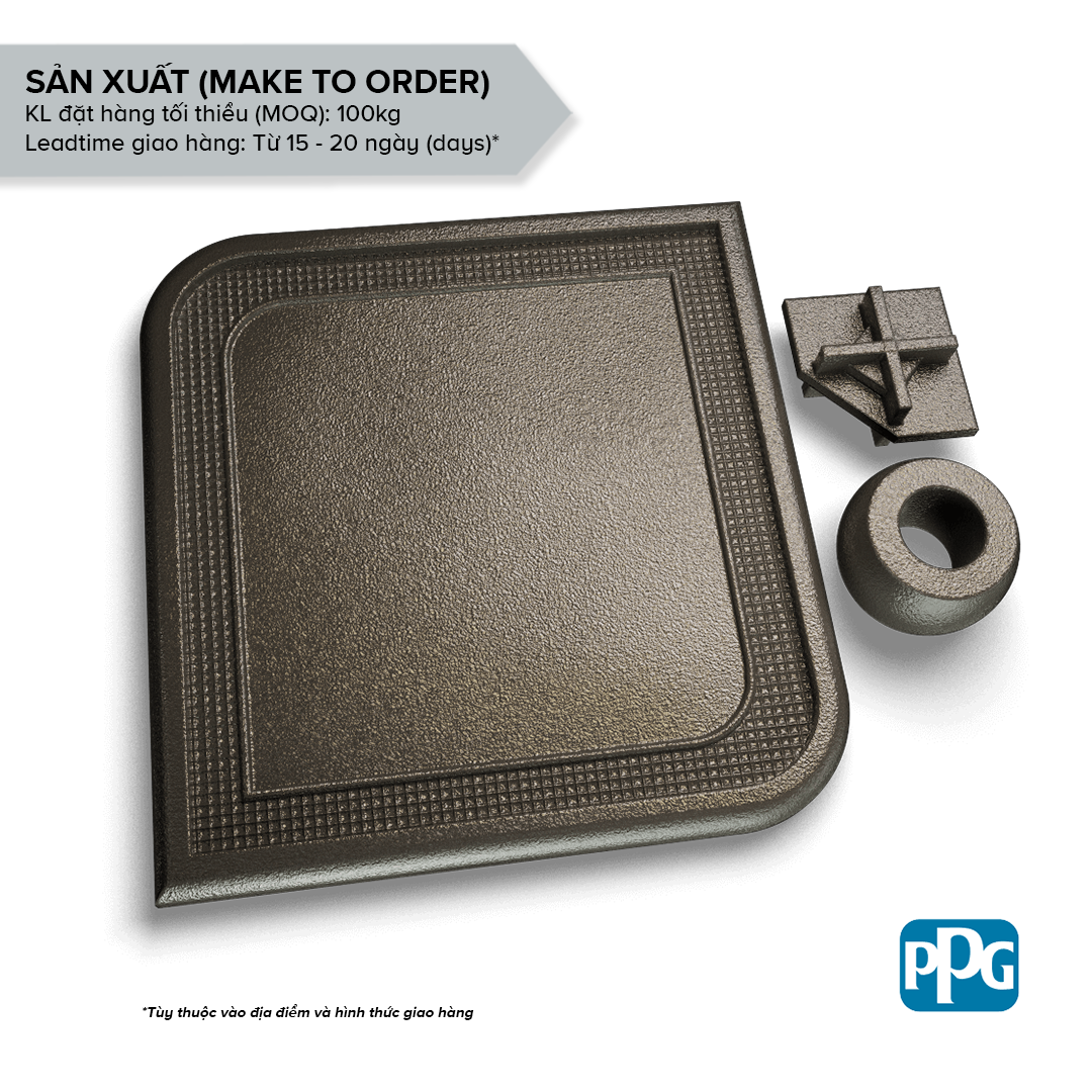  RAL 7022 Sơn bột tĩnh điện PPG ENVIROCRON™ màu Nâu bề mặt Sần cát độ bóng Mờ | PCTV-20676 