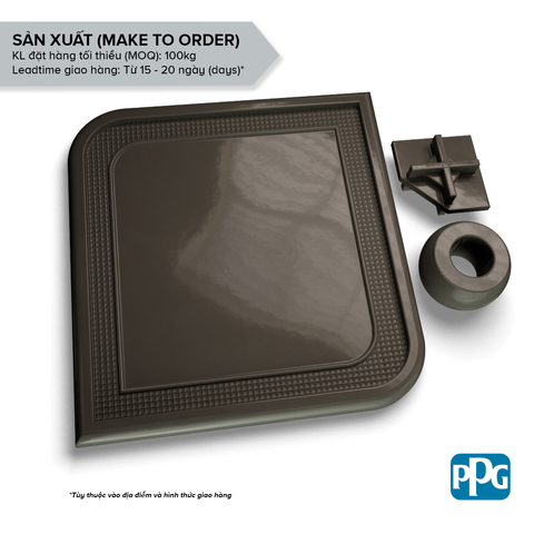 RAL 7035 Sơn bột tĩnh điện PPG ENVIROCRON™ màu Xám bề mặt Nhăn búa độ bóng Cao | PCTV-700439