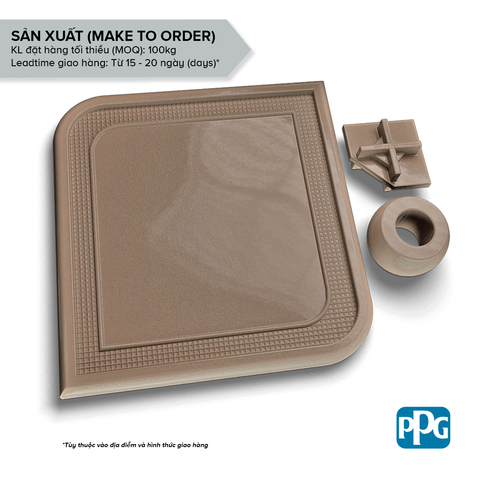 RAL 1035 Sơn bột tĩnh điện PPG ENVIROCRON™ màu Nâu bề mặt Nhăn búa độ bóng Cao | PCTV-70407