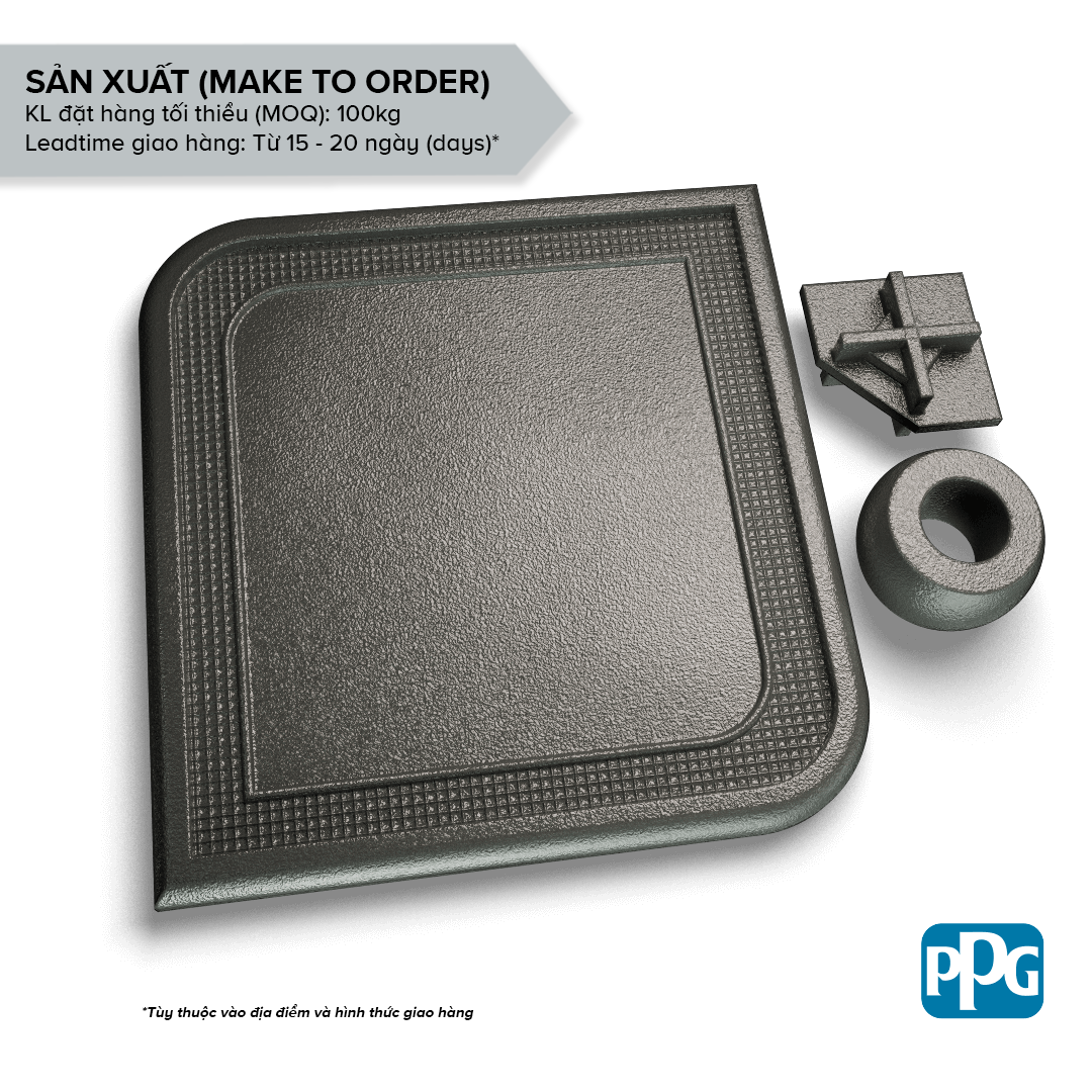  RAL 7043 Sơn bột tĩnh điện PPG ENVIROCRON™ màu Xám bề mặt Sần cát độ bóng Mờ | PCTV-70436 