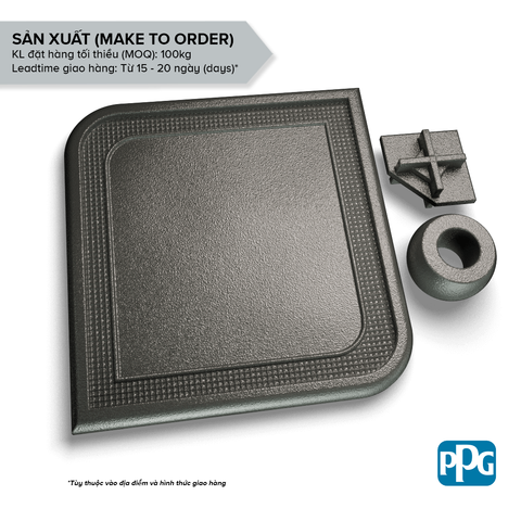 RAL 7043 Sơn bột tĩnh điện PPG ENVIROCRON™ màu Xám bề mặt Sần cát độ bóng Mờ | PCTV-70523