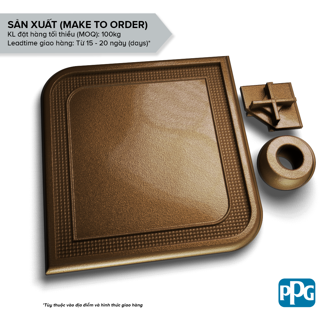  RAL 7008 Sơn bột tĩnh điện PPG ENVIROCRON™ màu Xám bề mặt Sần cát độ bóng Cao | PCTV-70708 