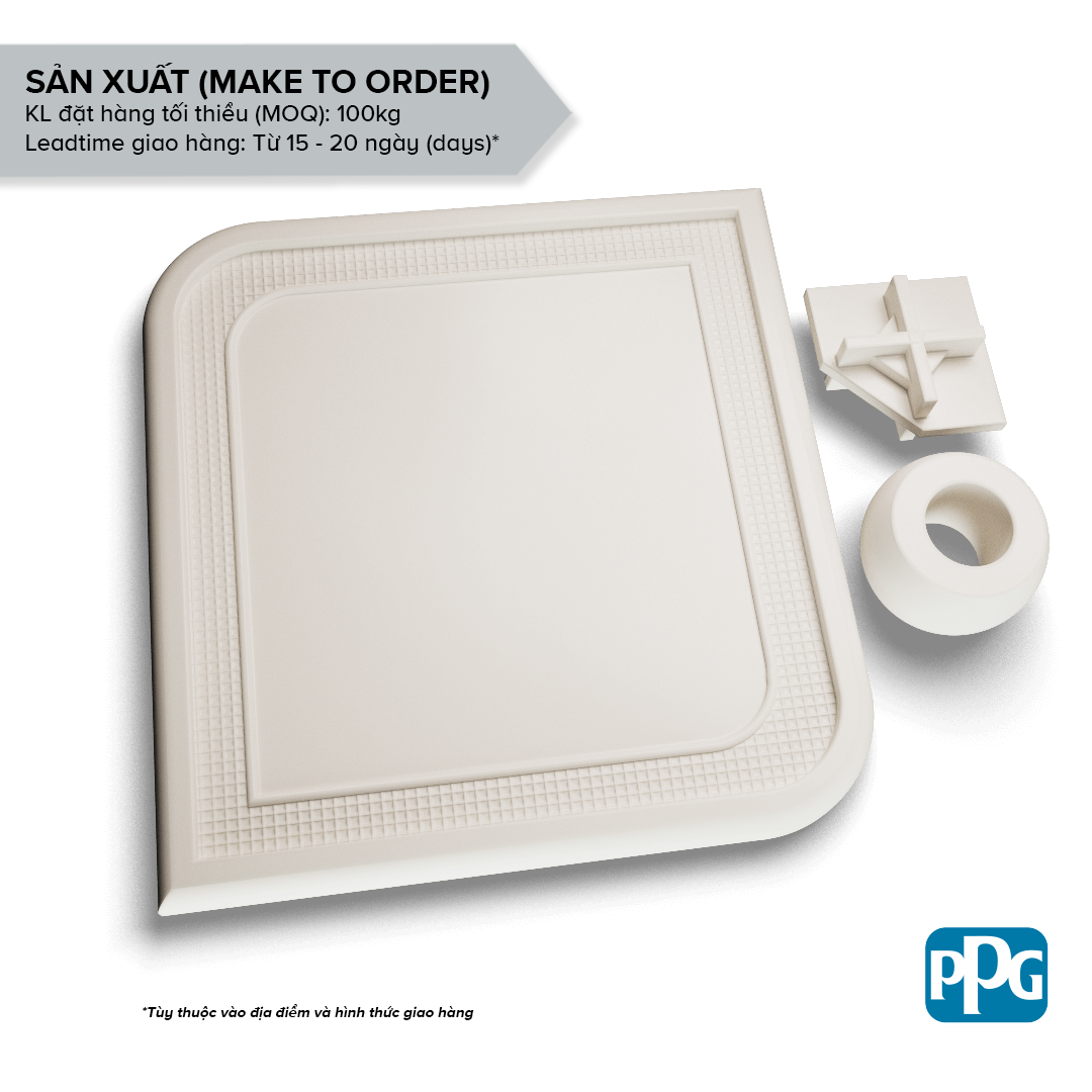  RAL 9010 Sơn bột tĩnh điện PPG ENVIROCRON™ màu Trắng bề mặt Láng độ bóng Mờ | PCTV-80014 