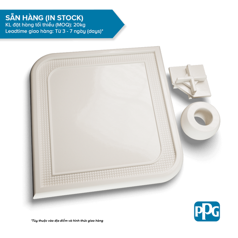 RAL 9010 Sơn bột tĩnh điện PPG ENVIROCRON™ màu Trắng bề mặt Láng độ bóng Cao | PCTV-80114A