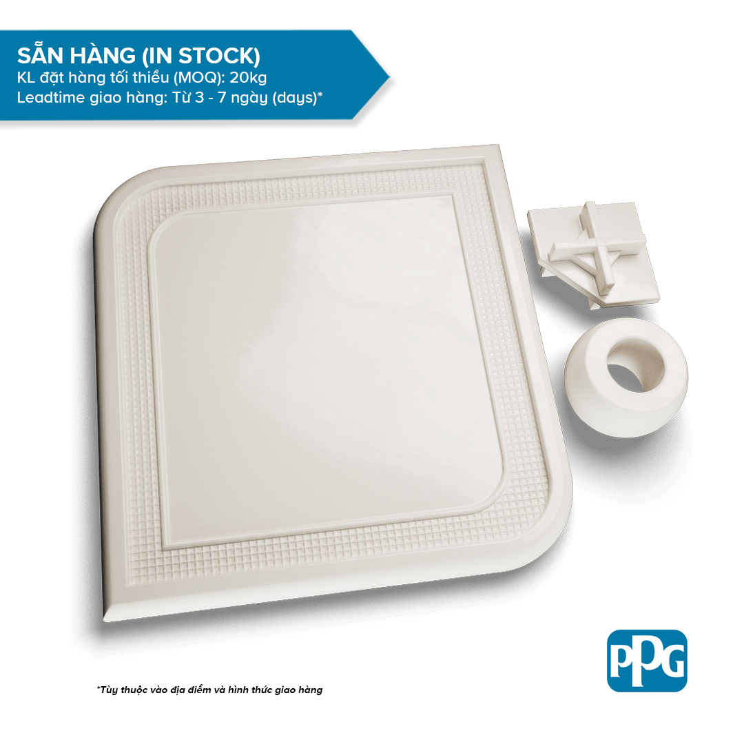  RAL 9010 Sơn bột tĩnh điện PPG ENVIROCRON™ màu Trắng bề mặt Láng độ bóng Cao | PCTV-80114A 