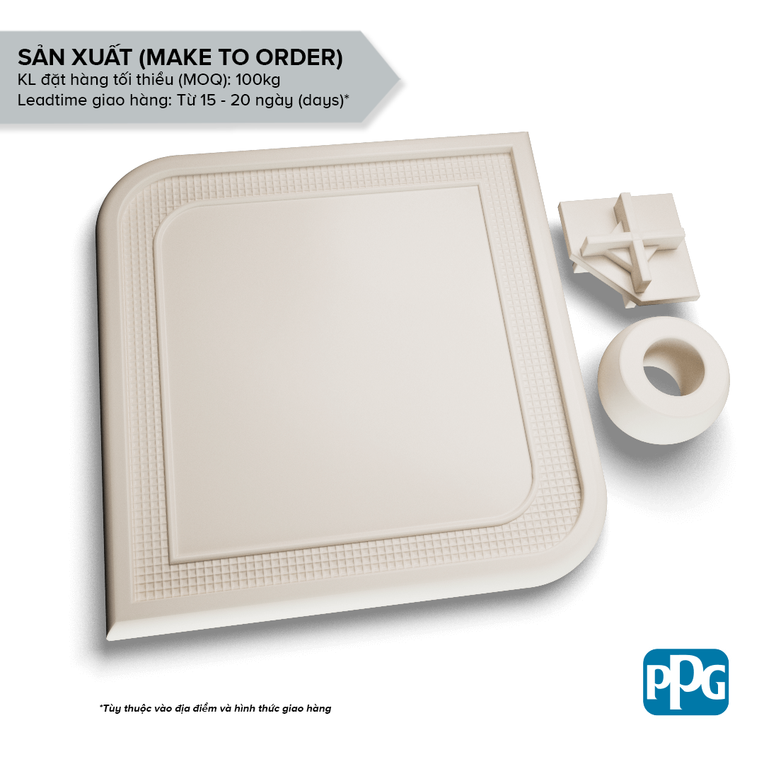  RAL 9001 Sơn bột tĩnh điện PPG ENVIROCRON™ màu Trắng bề mặt Láng độ bóng Mờ | PCTV-80454A 