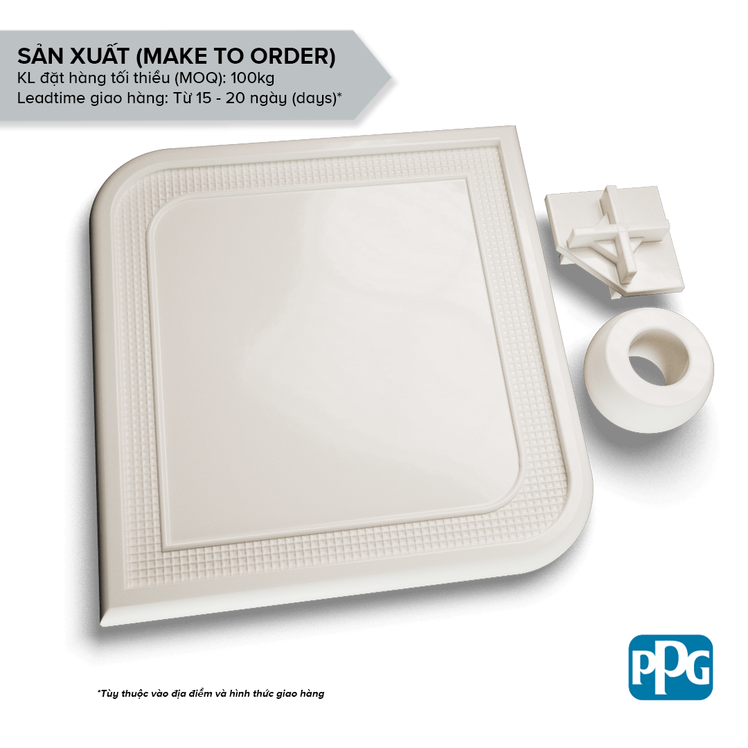  RAL 9010 Sơn bột tĩnh điện PPG ENVIROCRON™ màu Trắng bề mặt Láng độ bóng Thấp | PCTV-80706 