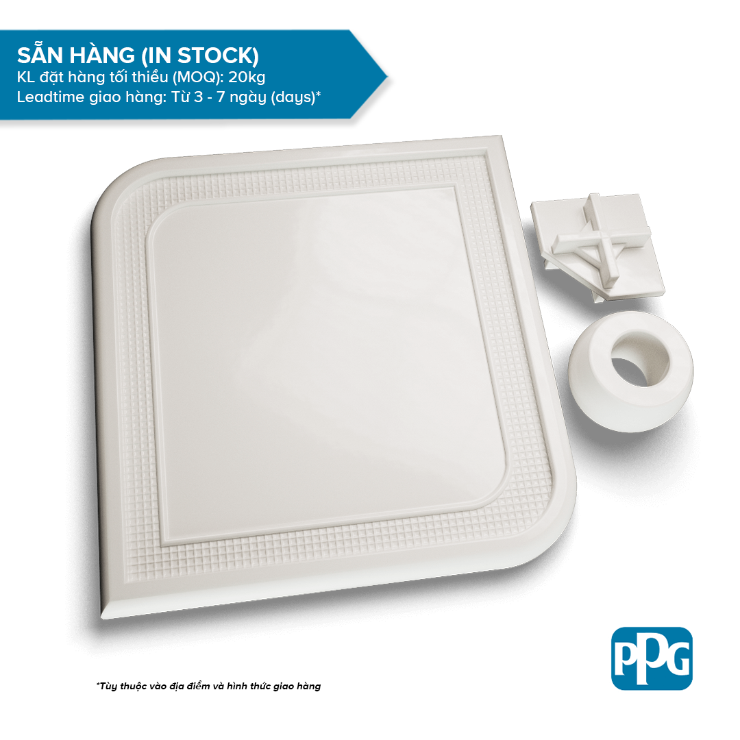  RAL 9016 Sơn bột tĩnh điện PPG ENVIROCRON™ màu Trắng bề mặt Láng độ bóng Cao | PCTV-80812 