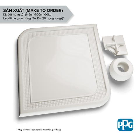 RAL 9003 Sơn bột tĩnh điện PPG ENVIROCRON™ màu Trắng bề mặt Láng độ bóng Cao | PCTV-80846