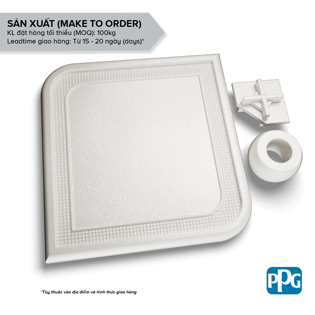  RAL 9003 Sơn bột tĩnh điện PPG ENVIROCRON™ màu Trắng bề mặt Sần cát độ bóng Mờ | PCTV-80847 