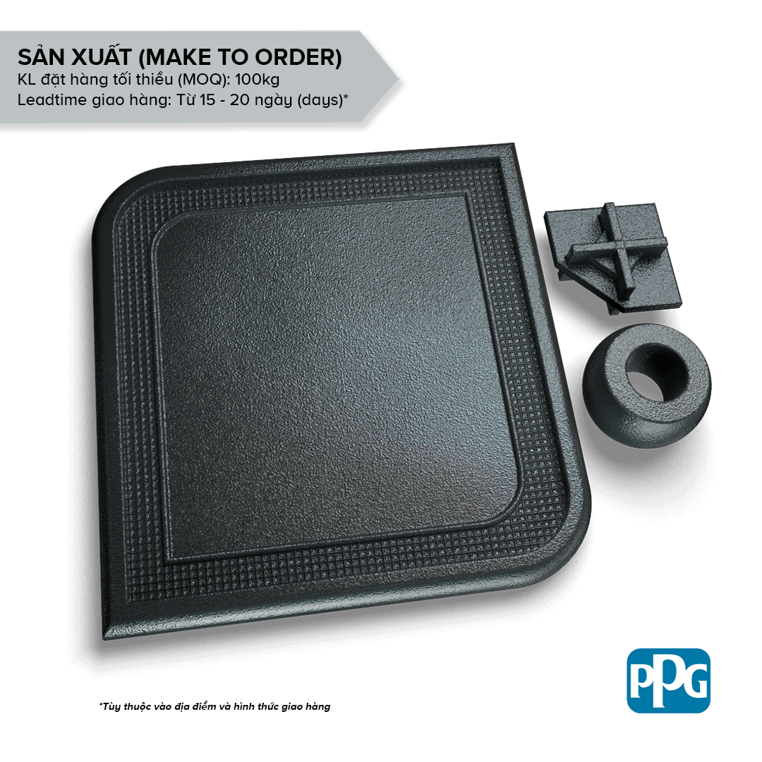  RAL 7016 Sơn bột tĩnh điện PPG ENVIROCRON™ màu Đen bề mặt Sần cát độ bóng Mờ | PCTV-90454 