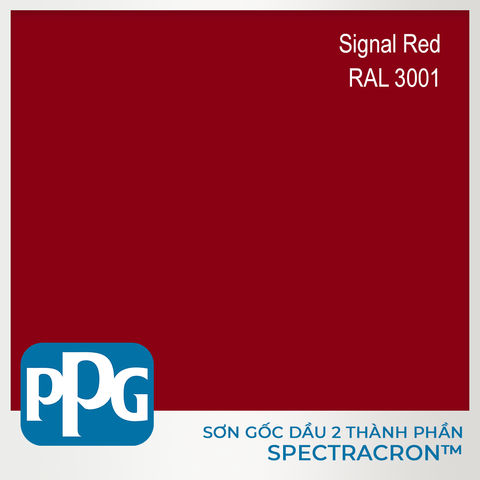 RAL 3001 Sơn PU 2 thành phần PPG - màu Signal Red độ bóng Vừa | VNDF11-3001