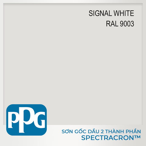 RAL 9003 Sơn PU 2 thành phần PPG - màu Signal White độ bóng Vừa | VNDF13-9003