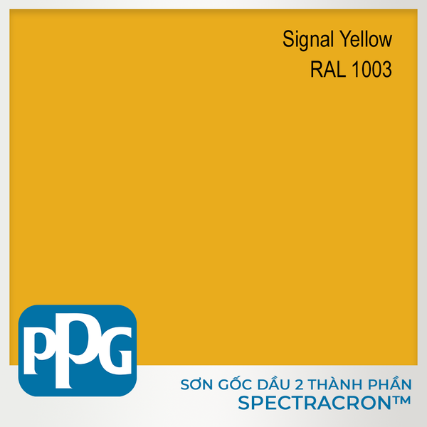  RAL 1003 Sơn PU 2 thành phần PPG - màu Signal Yellow độ bóng Vừa | VNDF12-1003 