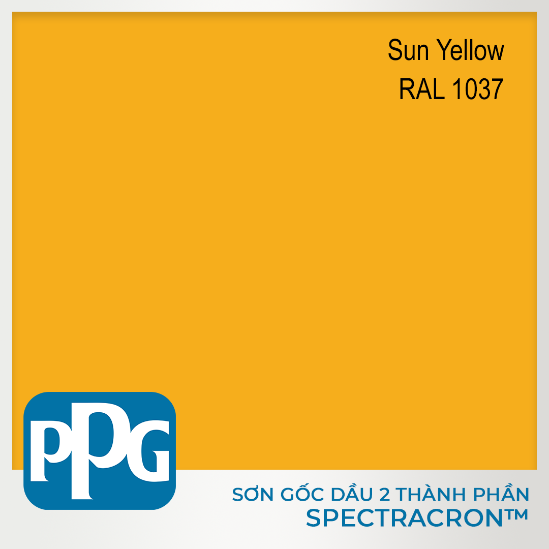  RAL 1037 Sơn PU 2 thành phần PPG - màu Sun Yellow độ bóng Vừa | VNDF11-1037 