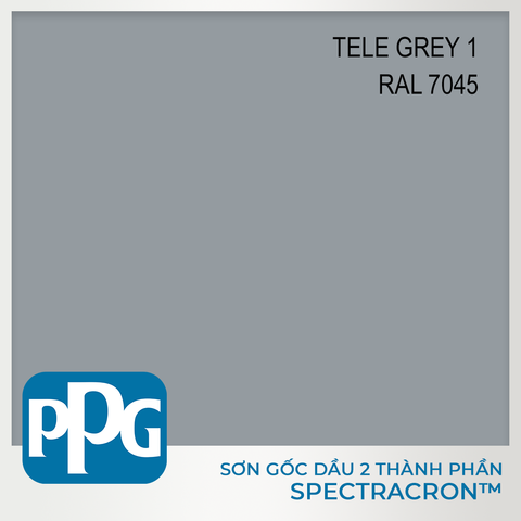 RAL 7045 Sơn PU 2 thành phần PPG - màu Telegrey 1 độ bóng Vừa | VNDF12-7045