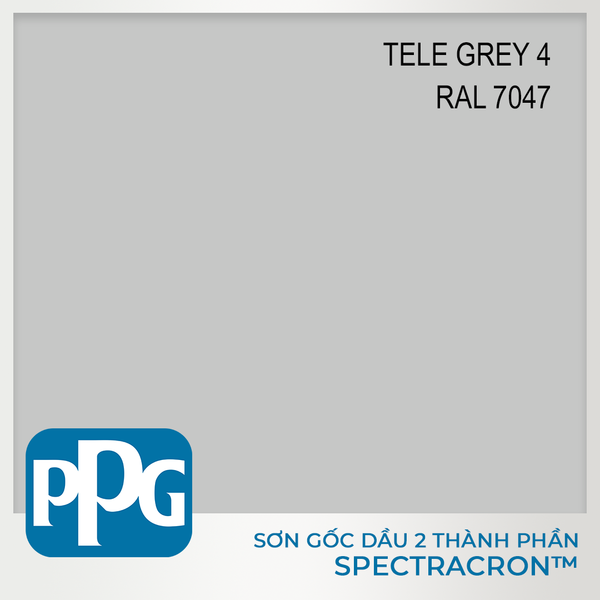  RAL 7047 Sơn PU 2 thành phần PPG - màu Telegrey 4 độ bóng Vừa | VNDF13-7047 