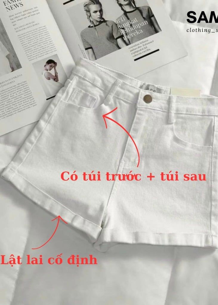 QUẦN SHORT ĐÙI KAKI CẠP CAO CO GIÃN