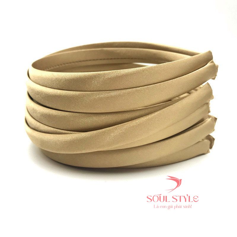 CÀI TÓC BỌC VẢI PHI LỤA SATIN BÓNG