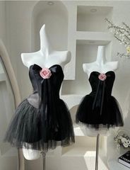 ĐẦM CÚP ĐÍNH NƠ XÒE BỒNG