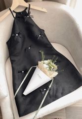 ĐẦM YẾM NƠ TAPTA ĐEN ĐÍNH ĐÁ