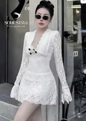 [TAG HOA TRẮNG] SET REN TAY LOE CỔ V KÈM QUẦN CÓ MÚT