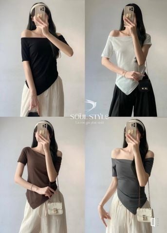 ÁO THUN GÂN BẸT VAI VẠT NHỌN